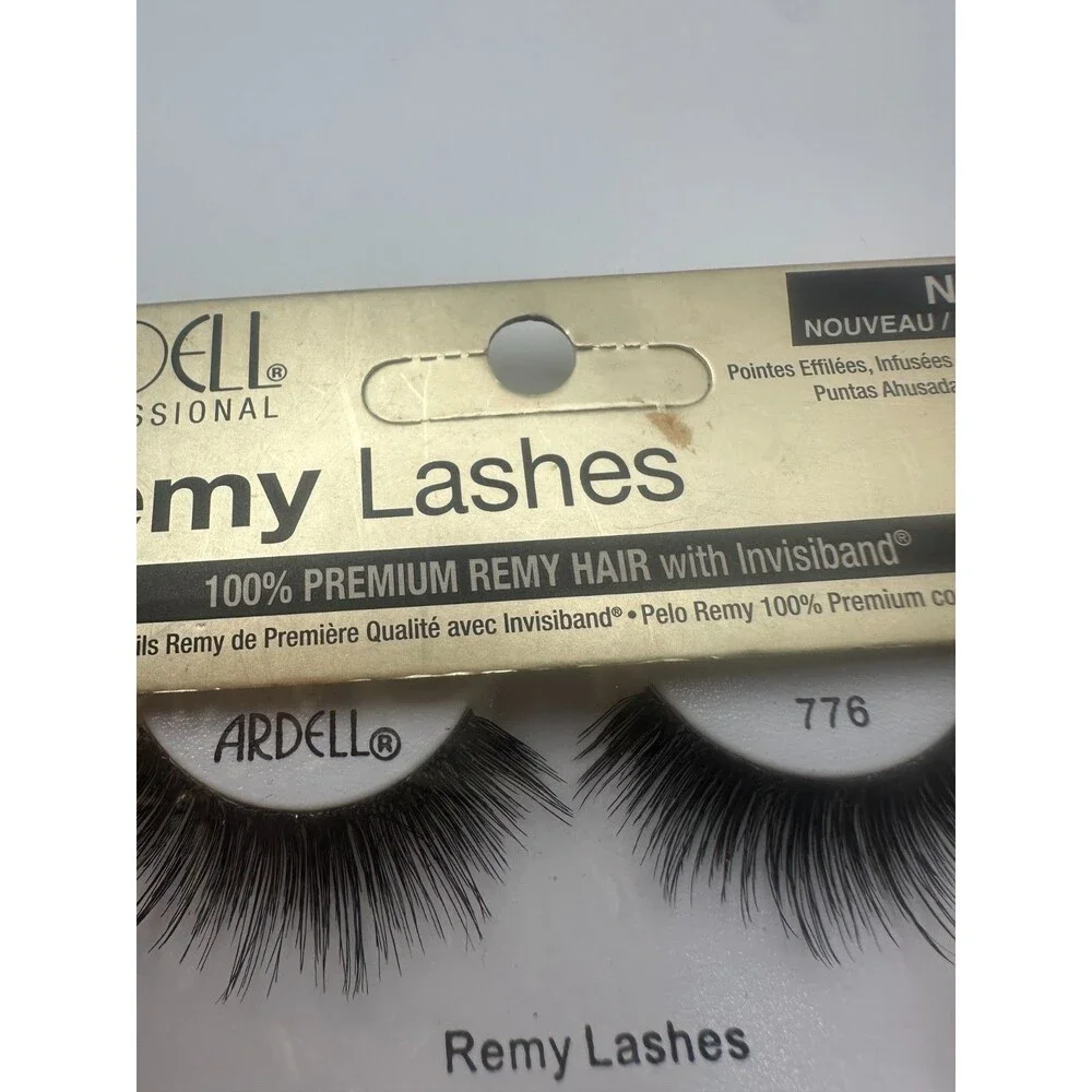 ARDELL PROFESSIONAL REMY LASHES 100% Premium Remy Hair W/Invisiband #776 BLACK
